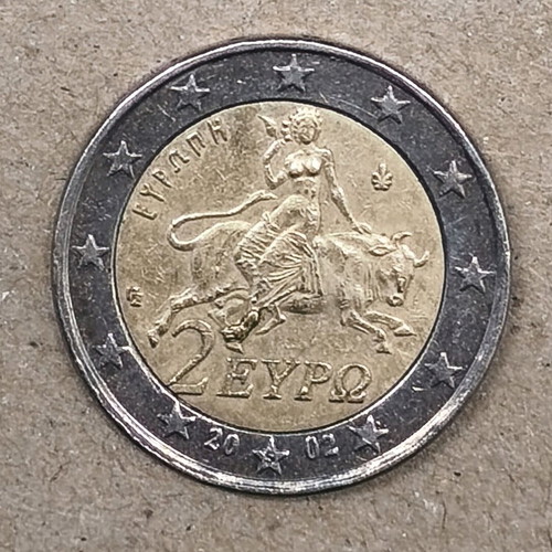 2 euro 2002 used with error