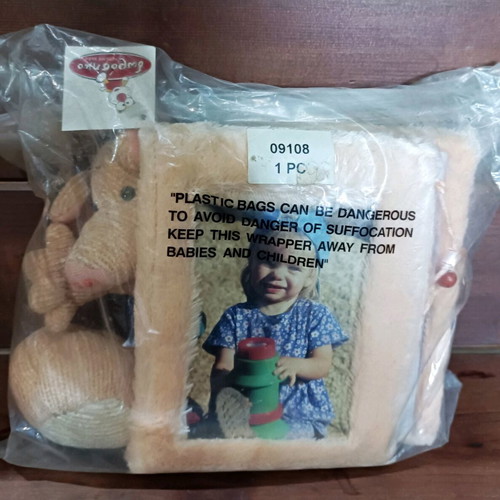 Children's photo album with plush teddy bear new