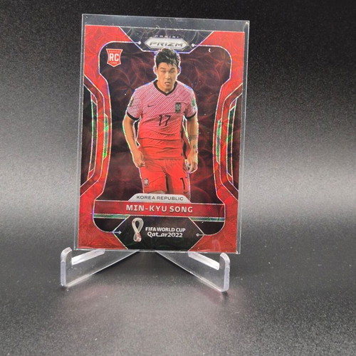 2022 Panini Prizm World Cup Qatar Choice Red Prizm Min-Kyu Song #138 Rookie RC used