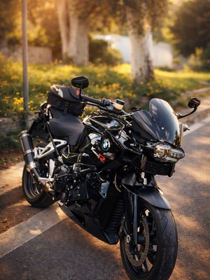 BMW K 1200 R Sport motorcycle like new, black, manual transmission