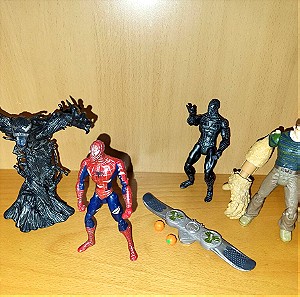 Φιγούρες Marvel από τις αρχικές ταινίες Spiderman I, II & III με venom, sandman