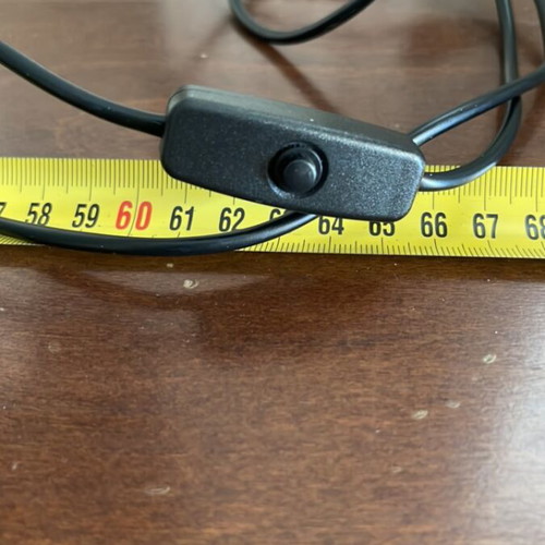 USB cable male to micro USB male with on off switch, like new, 91cm