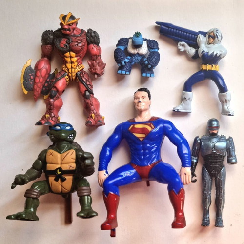 Vintage toy set of 6 used figures