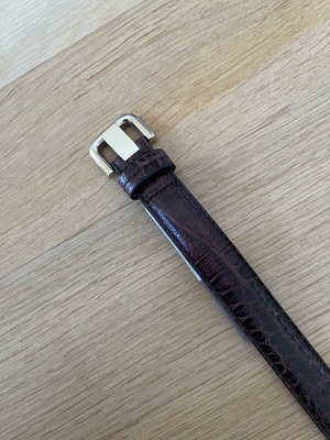 Δερμάτινη ζώνη Uterque μεταχειρισμένη, καφέ με χρυσή αγκράφα