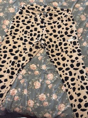 Puma animal print κολάν XL σαν καινούργιο, μαύρο και μπεζ