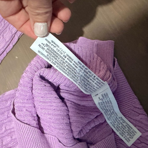 Massimo Dutti Lilac Cable Knit Sweater M Like New