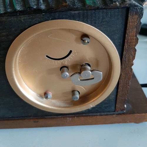Meiko collectible clock music box and lamp like new 1950s