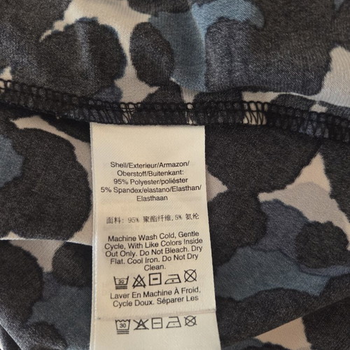 DKNY Short Sleeve Knot Front Blouse like new, colorful print, size L