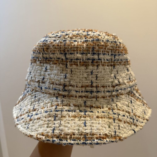 Tweed bucket hat with gold thread embroidery, Active Wear