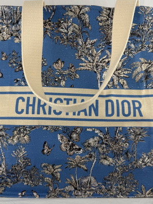Dior Dioriviera τσάντα ώμου, μπεζ και μπλε