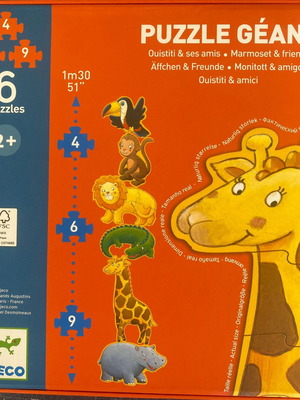 Children's animal puzzles set of 6