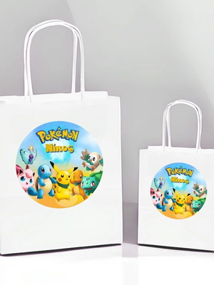 White Pokemon Gift Bag 10 pcs new