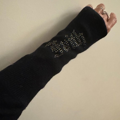 Sexy top Faith Connexion like new, black with silver rhinestones