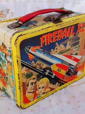 Fireball XL5 1964 metal lunchbox used, collectible sci-fi