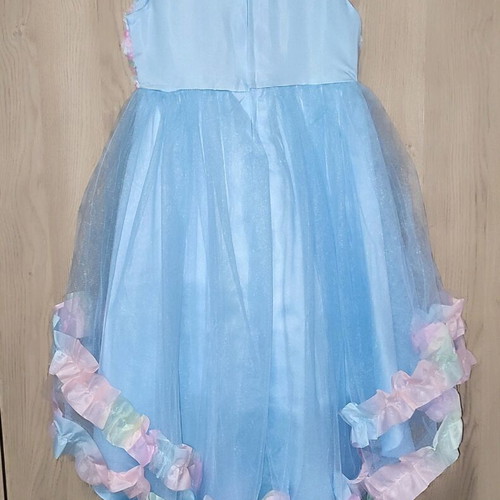 Official dress 6-7 years like new, multicolored turquoise