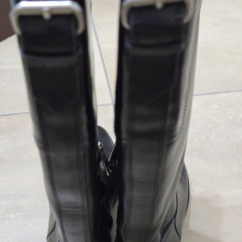 Bally black leather riding boots used, size 36.5