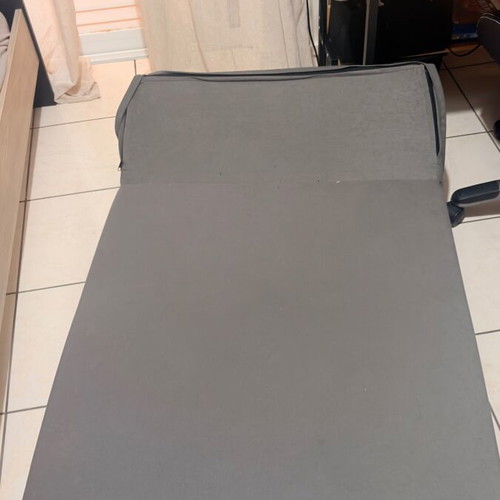 Foldable sofa bed, dark grey, 60x70x41 cm