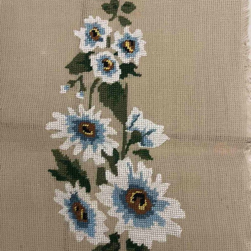 Handmade textile painting used, dimensions 0.39x0.20 m