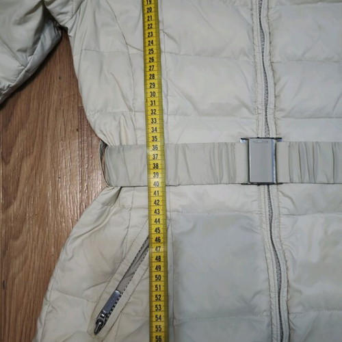 Benetton women's down jacket used, white-beige, size M