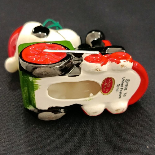 Porcelain Christmas decoration Peanuts Snoopy train like new 1958-79