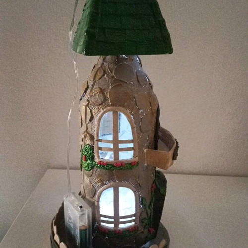 Fairytale house handmade lamp new, decorative fairy tale house