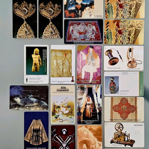Phone cards themed Greek museums like new, pack of 20