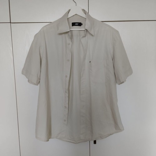 New Man Beige Men's Short Sleeve Shirt
