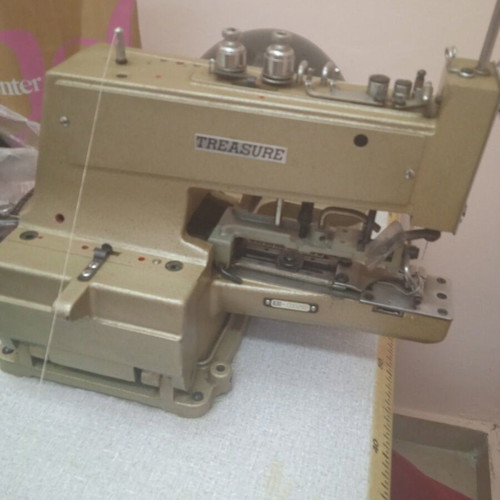 Industrial sewing machines used, including Treasure button machine and cutters