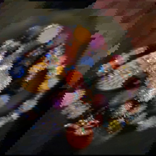 Χειροποίητο βραχιόλι με χάντρες και charm πολύχρωμο, καινούργιο