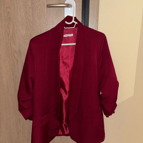 Red jacket with rolled sleeves like new