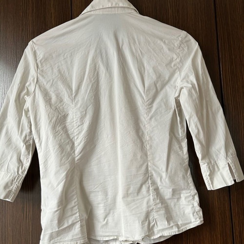 HARLEY-DAVIDSON, No, L, women's shirt, white elastic fabric, three-quarter sleeve.