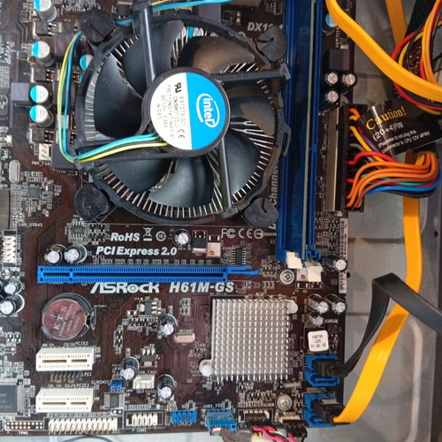 Asrock H61M-GS Desktop PC used with Intel i3-3240, 4GB RAM, 120GB SSD