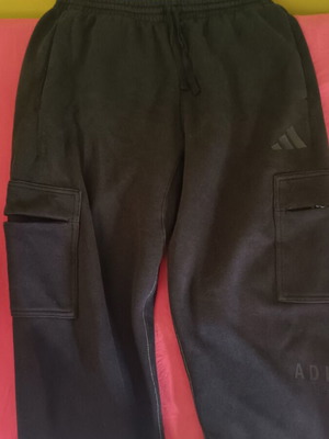 Adidas baggy tracksuit pants, black, size L