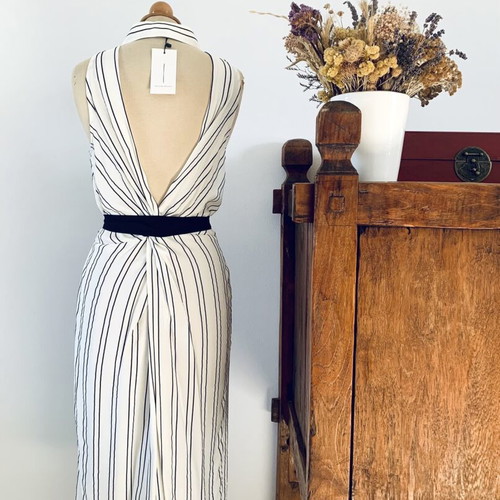 Backless Dress The Line Project new, black and white, size S