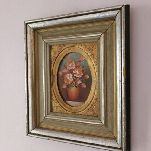 Oil painting antique signed 39x35 cm used