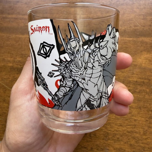 Nutella The Lord of the Rings Sauron glass used, 2003 collectible