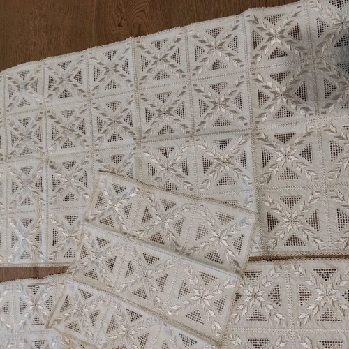 Set of 3 leukaritika squares used, sizes 39x77, 68x68, 30x30 cm