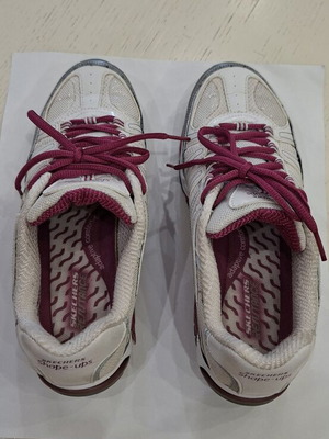 Skechers Shape-ups athletic shoes, size 37.5, white