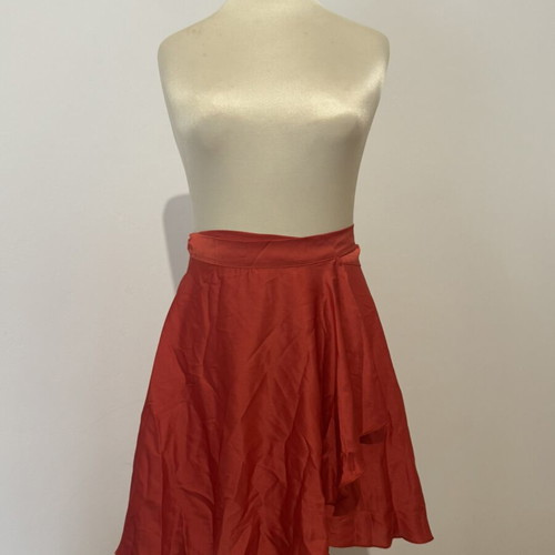 Satin skirt new, red, one size by Adam's Shoes