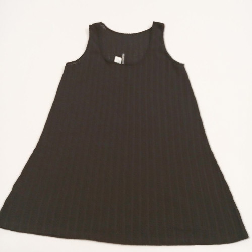 H&M knitted cotton mini dress, black, size S