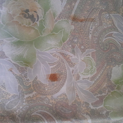 Satin printed fabric used for curtain 2.80×2.40 with stains