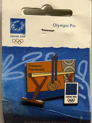 Olympic Pin Enorgani Gymnastiki Athens 2004 new, official licensed