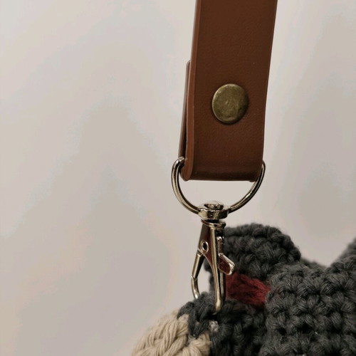 Handmade bucket bag like new, multicolor shoulder style