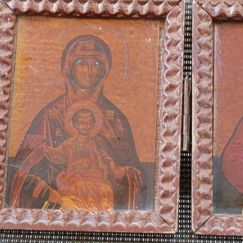 Vintage diptych icon