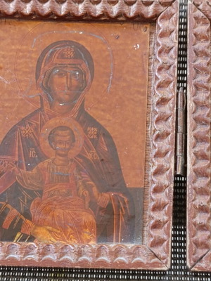 Vintage diptych icon