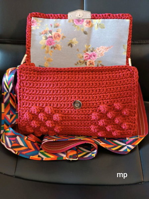 Bubbles bag handmade red new