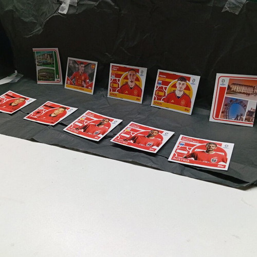 Topps Euro 2024 football stickers used, 2 pieces