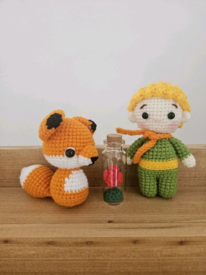 Σετ Little Prince, Fox και Rose σαν καινούργιο