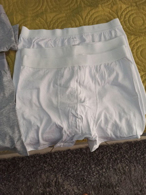 Μποξεράκια βαμβακερά καινούργια, 3 λευκά και 3 γκρι, μεγέθη L-XL