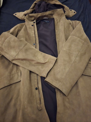 Corneliani men jacket size 54 used, waterproof, soft cotton feel